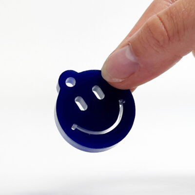 Fat Smiley - matt opaque dark blue