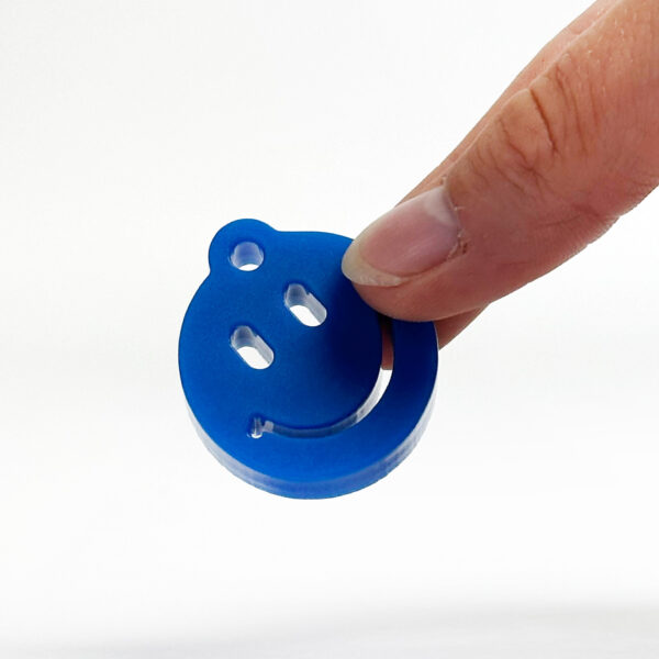Fat Smiley - matt opaque blue