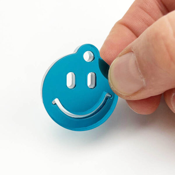 Fat Smiley - transparent smoky blue