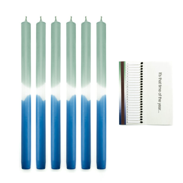 Matchbook Advent Calendar and 6 Nautic Olive Dip Dye Candles