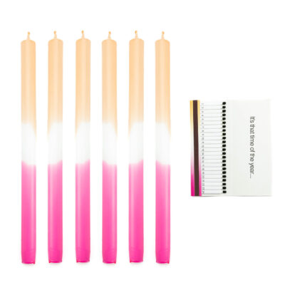 Matchbook Advent Calendar and 6 Poppy Punch Dip Dye Candles