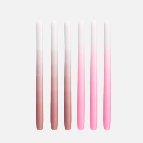 MIX RED of Gradient candles (set of 6)